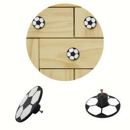 Puxador Armário Móveis Gaveta Bola de Futebol (kit com 2 Unidades) - 2
