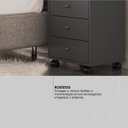 Ver imagem 7 de Mesa de Cabeceira Presence 4 Gavetas 45 Cm C/ Rodinha - Criado Demobile:grafito