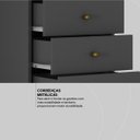Ver mais imagens de Mesa de Cabeceira Presence 4 Gavetas 45 Cm C/ Rodinha - Criado Demobile:grafito