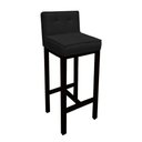 Ver imagem 4 de Kit 03 Banquetas Alta Íris Suede Preto Com Encosto Para Balcão Bistrô e Base Preto -Bebêzin