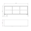 Ver imagem 6 de Balcão Buffet Paraty 167 Cm Laca Pés Metal e Palhinha Azul Gloss