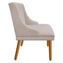 Ver imagem 6 de Kit 6 Cadeiras de Jantar Suede Bege Pés Palito