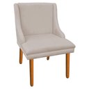Ver imagem 5 de Kit 6 Cadeiras de Jantar Suede Bege Pés Palito