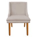 Ver imagem 3 de Kit 6 Cadeiras de Jantar Suede Bege Pés Palito