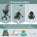 Ver imagem 4 de Carrinho de Bebê Compacto Dobrável com Capota Milemon