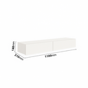 Ver imagem 3 de Rack Linea Suspenso para Painel ou Tv com 2 Portas Basculantes 110cm Branco