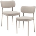Ver imagem 1 de Kit 02 Cadeiras para Sala de Jantar Melina Base Arena L02 Bouclê Creme - Lyam Decor