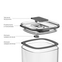 Ver imagem 6 de Pote Hermético ou Quadrado 1l Linha Duo Lock