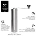 Ver imagem 2 de Moedor de Café Manual de Aço Inoxidável Prata