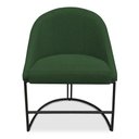 Ver imagem 2 de Cadeira Poltrona de Jantar Bela Suede Base Metálica Industrial Preto Pallazio Verde