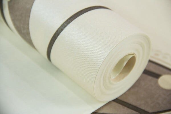 Papel de Parede Importado Geométrico Bege Marrom Preto - 5