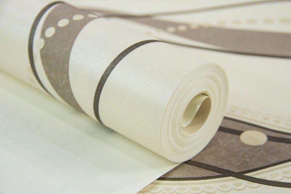 Papel de Parede Importado Geométrico Bege Marrom Preto - 4