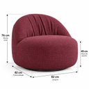 Ver imagem 3 de Poltrona Orgânica Giratória Estofada Design Moderno Luna Espresso Móveis