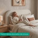 Ver imagem 6 de Cabeceira Painel Suspenso Casal 160 cm Alana Organica Boucle Bege Artte