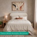 Ver imagem 7 de Cabeceira Painel Suspenso Casal 160 cm Alana Organica Boucle Bege Artte