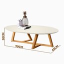 Ver imagem 2 de Mesa de Centro Pequena Moderna Off White Madeira Classic Tebarrot