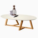 Ver imagem 4 de Mesa de Centro Pequena Moderna Off White Madeira Classic Tebarrot