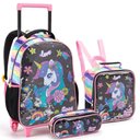 Ver imagem 1 de Kit Escolar Mochila/lancheira/estojo Unicórnio Pt Seanite