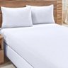 Jogo de Cama City Branco Liso King 03 Peças - Malha 100% Algodão - 1