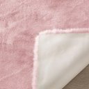 Ver imagem 2 de Tapete Passadeira Pele de Coelho Antiderrapante Melody - Jolitex - Rosa - 66x180cm