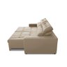 Sofá Retrátil e Reclinável 3 Lugares com Molas 2,10m Julia Suede Bege Madelina Decor - 2
