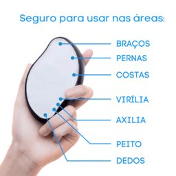 Pedra Depiladora Esfoliante Depilador Cristal Magico Reutilizavel Depila Pele Rosto Corpo Mao Braço - 9