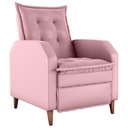 Ver imagem 3 de Poltrona Reclinável do Papai Bath Veludo Turkey Rosa