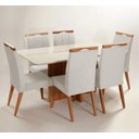 Ver imagem 1 de Mesa de jantar + 6 cadeiras Paris Tampo Atenas 180 cm A 12