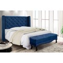 Ver imagem 5 de Cabeceira Cama Box King 195cm e Recamier Vicenza Suede Azul Marinho S04 - D'Rossi
