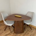 Ver imagem 2 de Mesa de Jantar Cone Orgânica Redonda 160x164 Cm Base e Tampo Pau Ferro Catedral Linn Design Decor