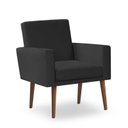 Ver imagem 1 de Poltrona Decorativa Nina Suede Preto - Inova Decor Inova Decorações