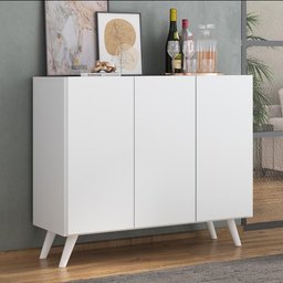 Aparador Buffet 3 Portas Retrô Veneza Multimóveis MP1009 Branco - 2 Aparador Buffet 3 Portas Retrô Veneza Multimóveis MP1009 Branco - 2