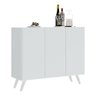 Aparador Buffet 3 Portas Retrô Veneza Multimóveis MP1009 Branco - 3