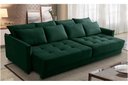 Ver imagem 5 de Sofá Cama Retrátil e Reclinável 2,30m com Molas Carol Veludo Verde Adonai Estofados