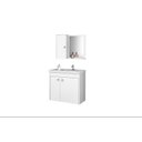 Ver imagem 2 de Conjunto Banheiro Munique Bechara Kit Gabinete com 2 Portas e Cuba e Armário com Espelho Branco