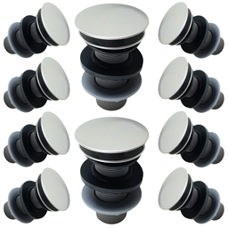 Kit C/ 10 Válvula Ralo Click 7/8 Abs P/ Pia e Cuba Cromado - 1