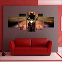 Ver imagem 4 de Quadro Decorativo Motos Antigas Vintage Quartos Salas Interiores Mosaico 5 Peças Com Moldura