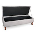 Ver imagem 5 de Recamier Liza para Cama Box Super King 198cm Design Elegante: Bege/ Suede