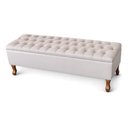 Ver imagem 1 de Recamier Liza para Cama Box Super King 198cm Design Elegante: Bege/ Suede