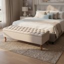 Ver imagem 2 de Recamier Liza para Cama Box Super King 198cm Design Elegante: Bege/ Suede