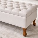Ver imagem 4 de Recamier Liza para Cama Box Super King 198cm Design Elegante: Bege/ Suede