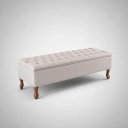 Ver imagem 3 de Recamier Liza para Cama Box Super King 198cm Design Elegante: Bege/ Suede