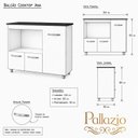 Ver imagem 4 de Balcão para Cooktop Ana com Espaço para Microondas Branco - Pallazio
