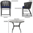 Ver imagem 2 de Mesa e 6 Cadeiras e Noronha Preto E10 Trama Original Preto