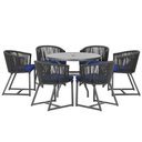 Ver imagem 1 de Mesa e 6 Cadeiras e Noronha Preto E10 Trama Original Preto