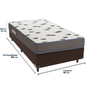 Ver imagem 3 de Cama Box Marrom e Colchão Light Espuma D33 Solteiro Ortobom