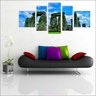 Quadro Decorativo Natureza Paisagem Stonehenge Salas Interiores Mosaico 5 Peças Com Moldura - 1