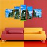 Quadro Decorativo Natureza Paisagem Stonehenge Salas Interiores Mosaico 5 Peças Com Moldura - 4