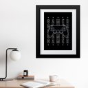 Ver imagem 1 de Quadro Gamer Controle Preto e Branco - 60x48cm:madeira Branca