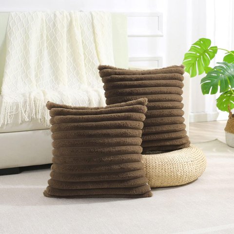 Kit C/ 2 Capas P/ Almofada em Pelucia Wave Soft 2 Lados – 50x50 Cm - Moche